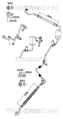 Triscan Hoge druk- / lage drukleiding, airconditioning 9010 81004