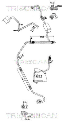 Triscan Hoge druk- / lage drukleiding, airconditioning 9010 81007