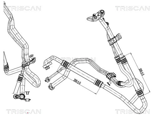 Triscan Hoge druk- / lage drukleiding, airconditioning 9010 81009