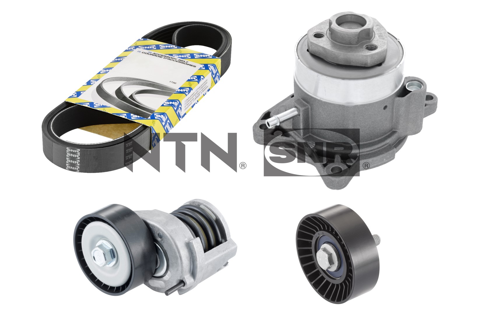 SNR Poly V-riemen kit inclusief waterpomp KAP857.500