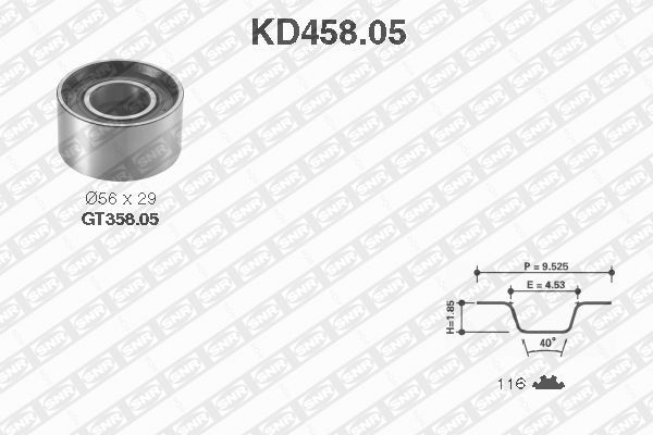 SNR Distributieriem kit KD458.05