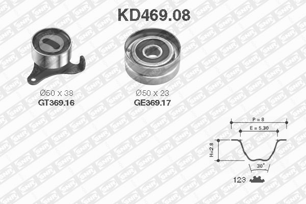 SNR Distributieriem kit KD469.08