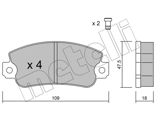 Metelli Remblokset 22-0033-1