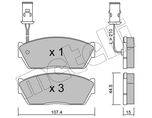 Metelli Remblokset 22-0054-1