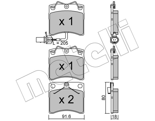 Metelli Remblokset 22-0163-2