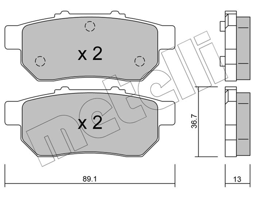 Metelli Remblokset 22-0176-0