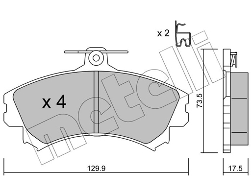 Metelli Remblokset 22-0216-1