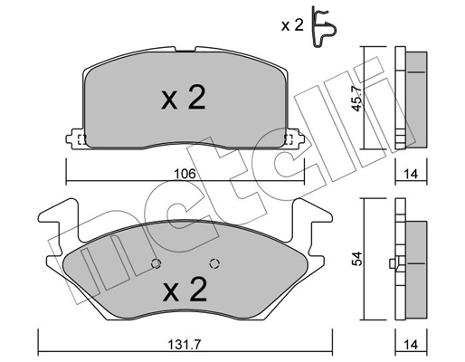 Metelli Remblokset 22-0422-0