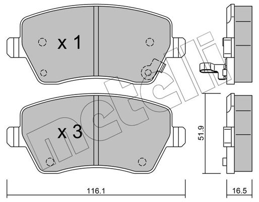 Metelli Remblokset 22-0485-1