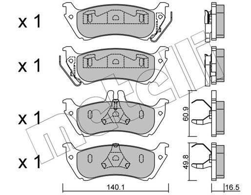 Metelli Remblokset 22-0570-1