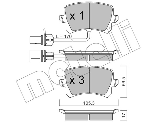 Metelli Remblokset 22-0806-1