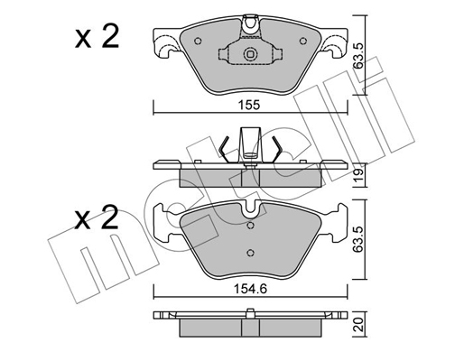 Metelli Remblokset 22-0917-0