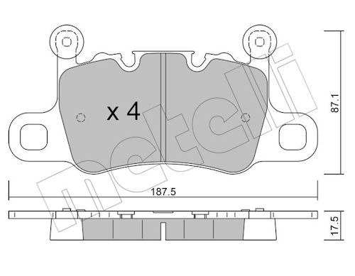 Metelli Remblokkenset, schijfrem 22-1417-0