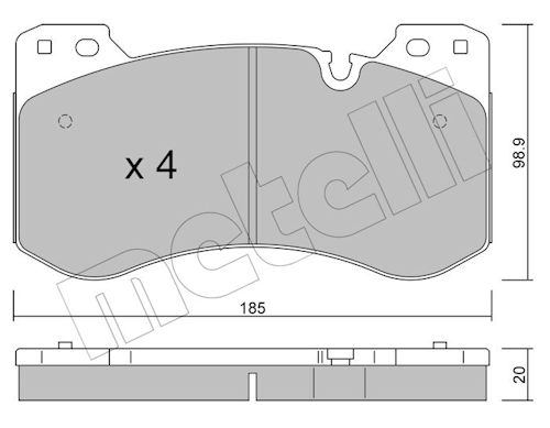 Metelli Remblokkenset, schijfrem 22-1420-0