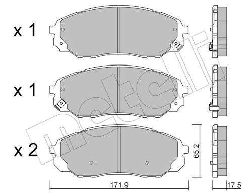 Metelli Remblokkenset, schijfrem 22-1437-0