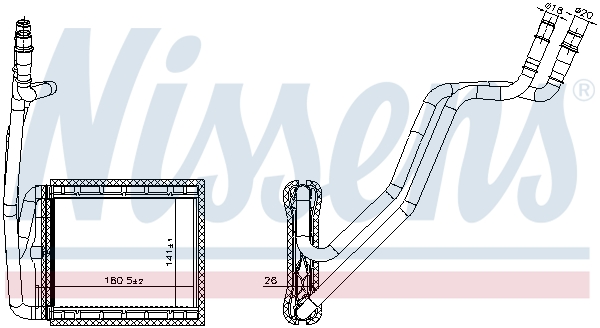 Nissens Kachelradiateur 707226