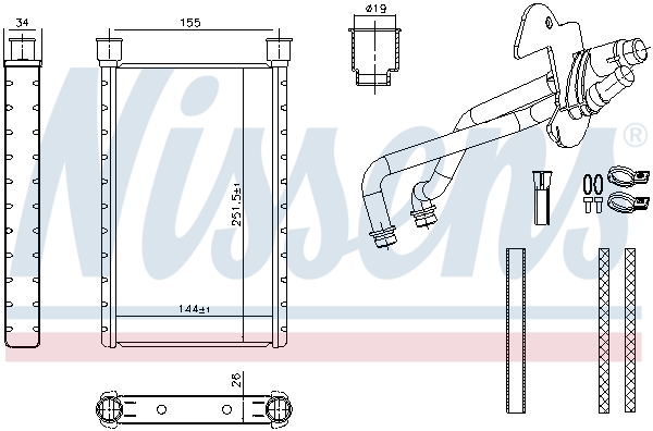 Nissens Kachelradiateur 707282