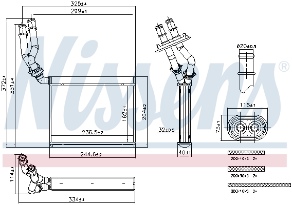 Nissens Kachelradiateur 707299