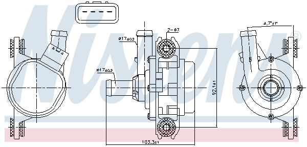 Nissens Waterpomp, omvormer 831388