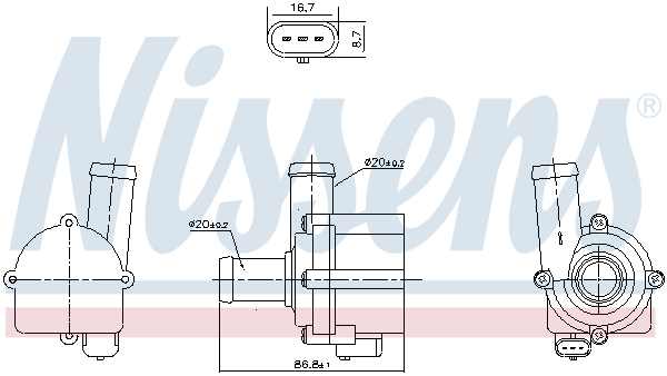 Nissens Hulpwaterpomp 832121