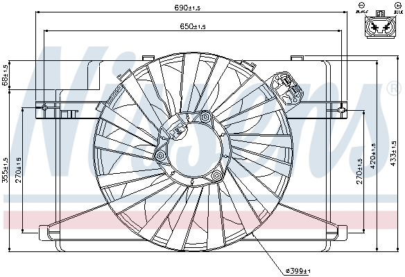 Nissens Ventilatorwiel-motorkoeling 85106