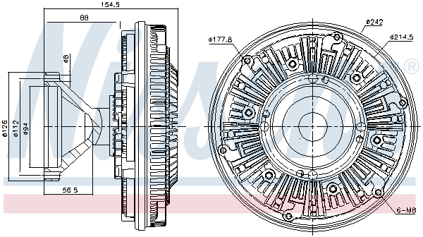 Nissens Koppeling, radiateurventilator 86101