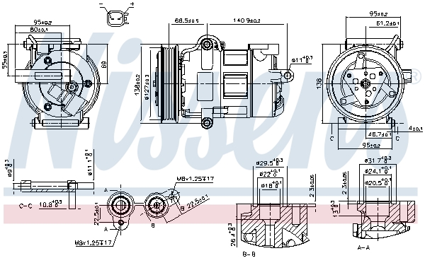 Nissens Airco compressor 890698