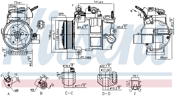 Nissens Airco compressor 890800