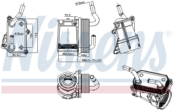 Nissens Oliekoeler motorolie 91317