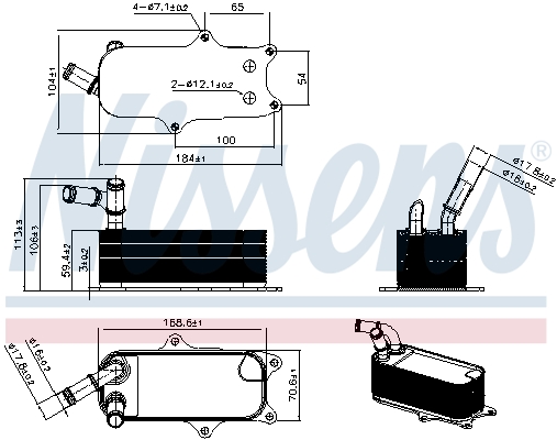 Nissens Oliekoeler, motorolie 91724