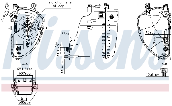 Nissens Expansietank, koelvloeistof 996213