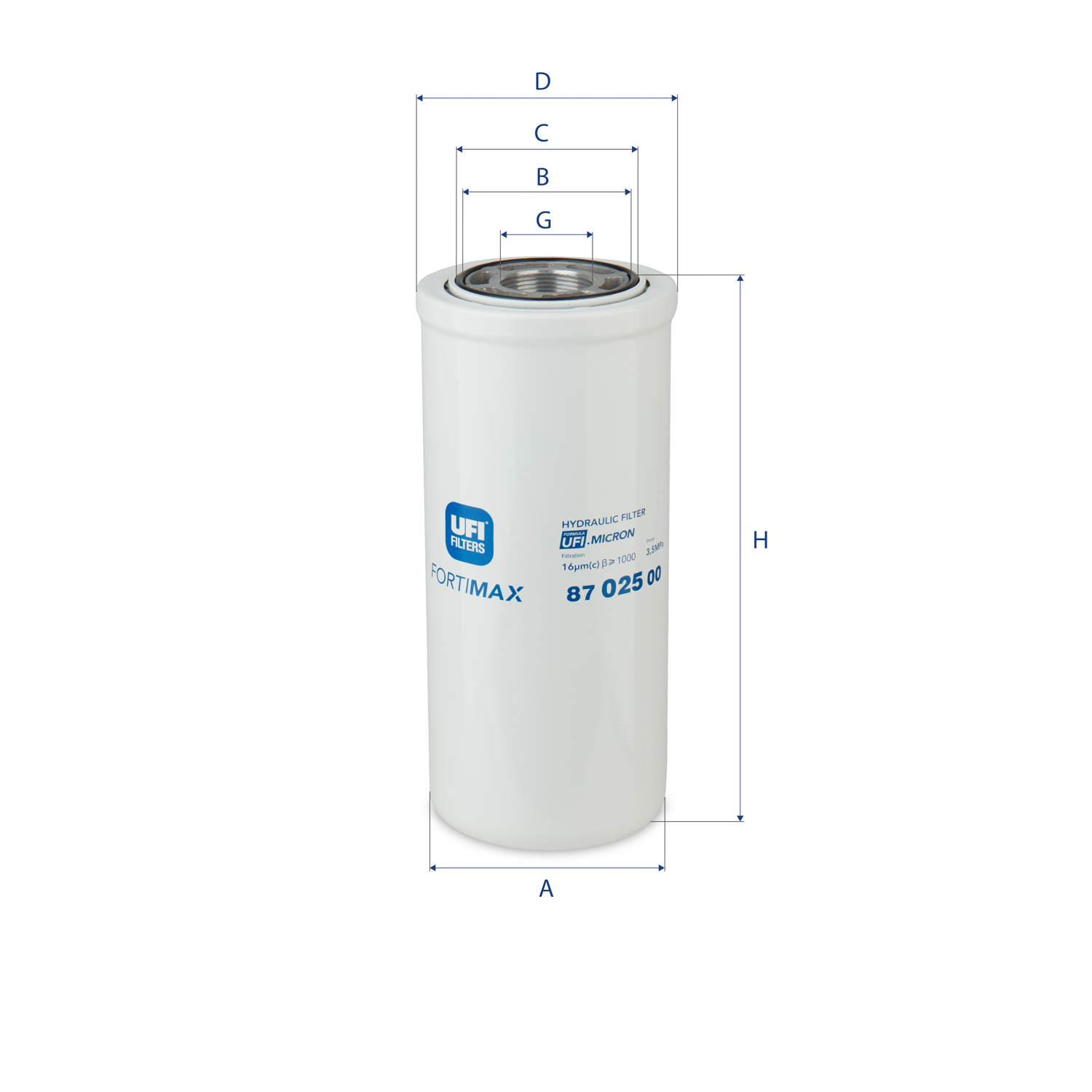 UFI Filter, hydrauliek 87.025.00