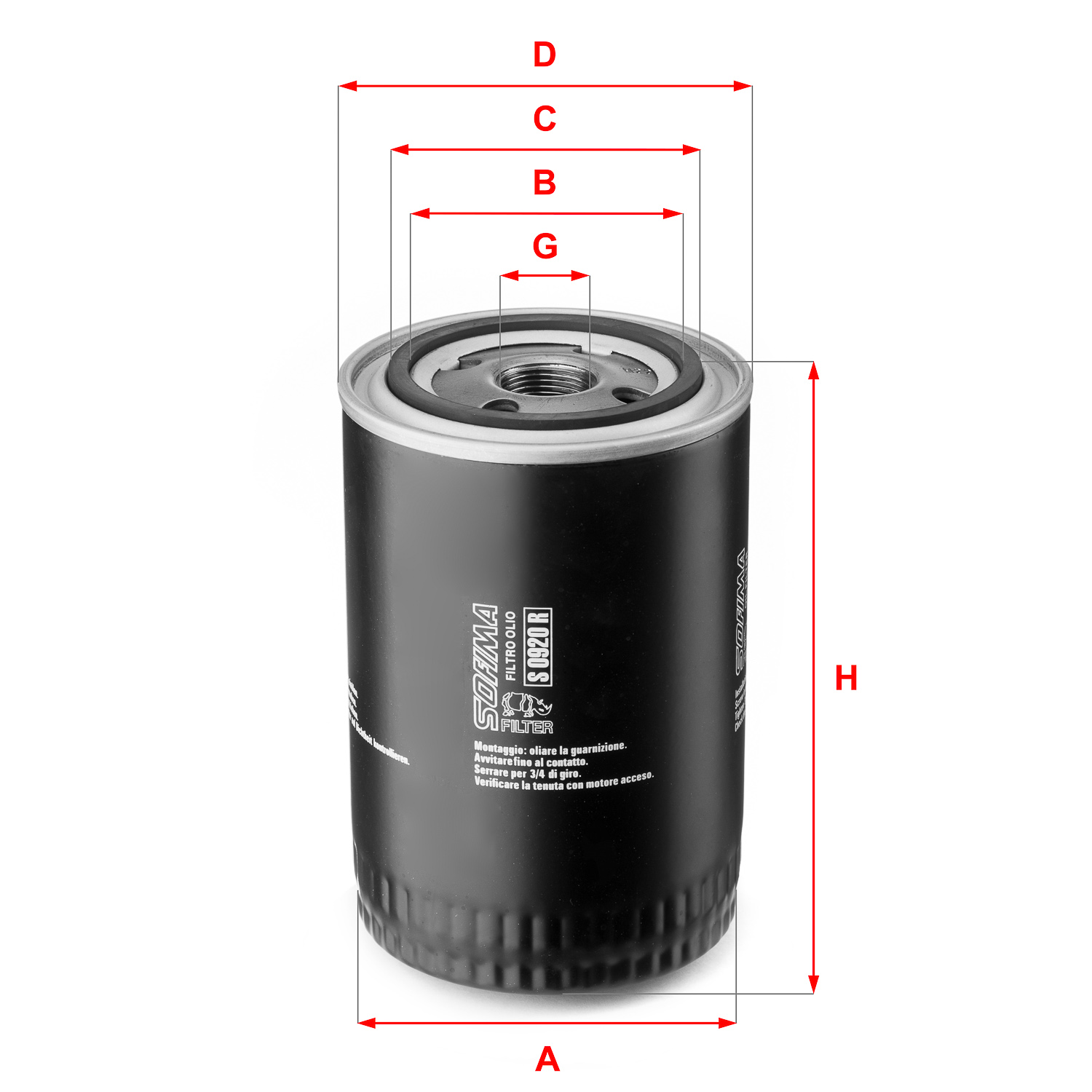 Sofima Oliefilter S 0920 R