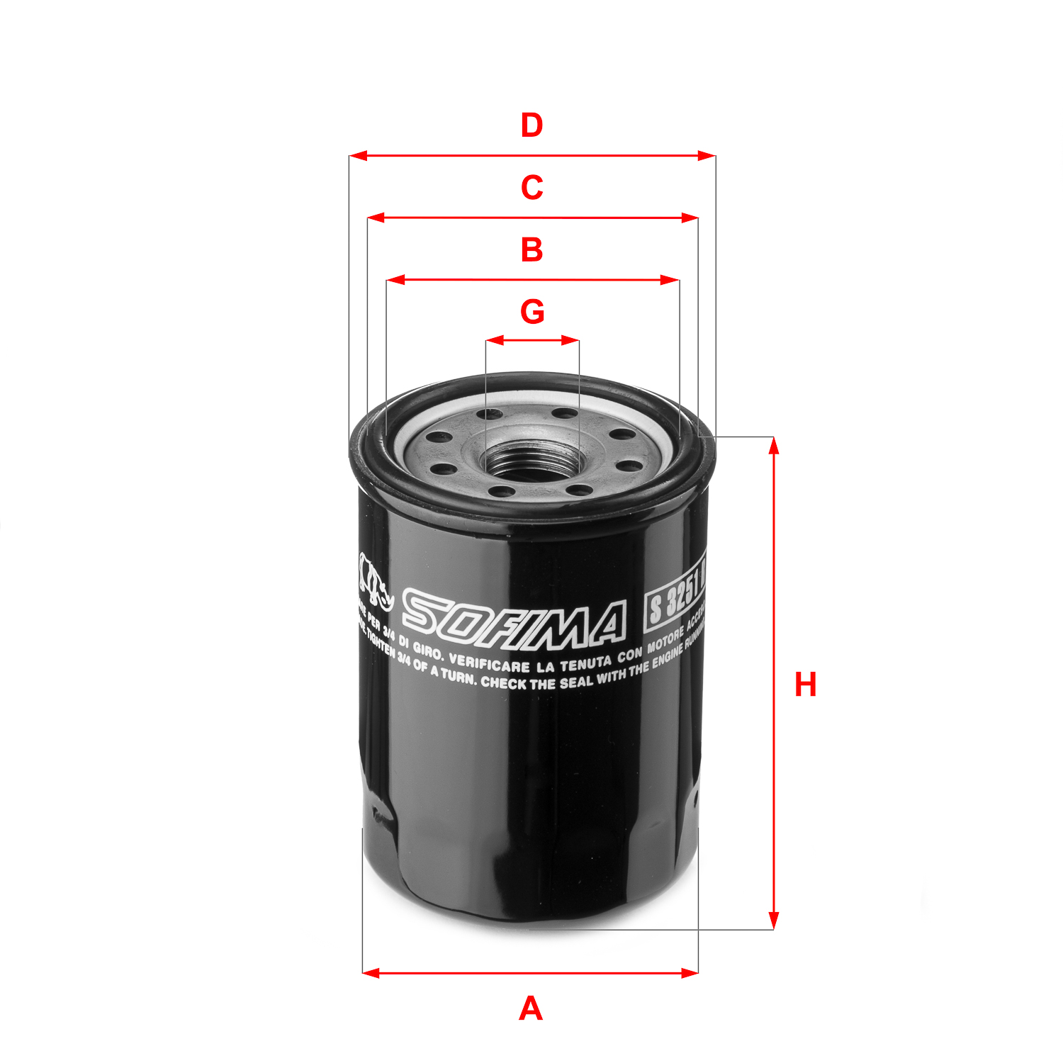 Sofima Oliefilter S 3251 R
