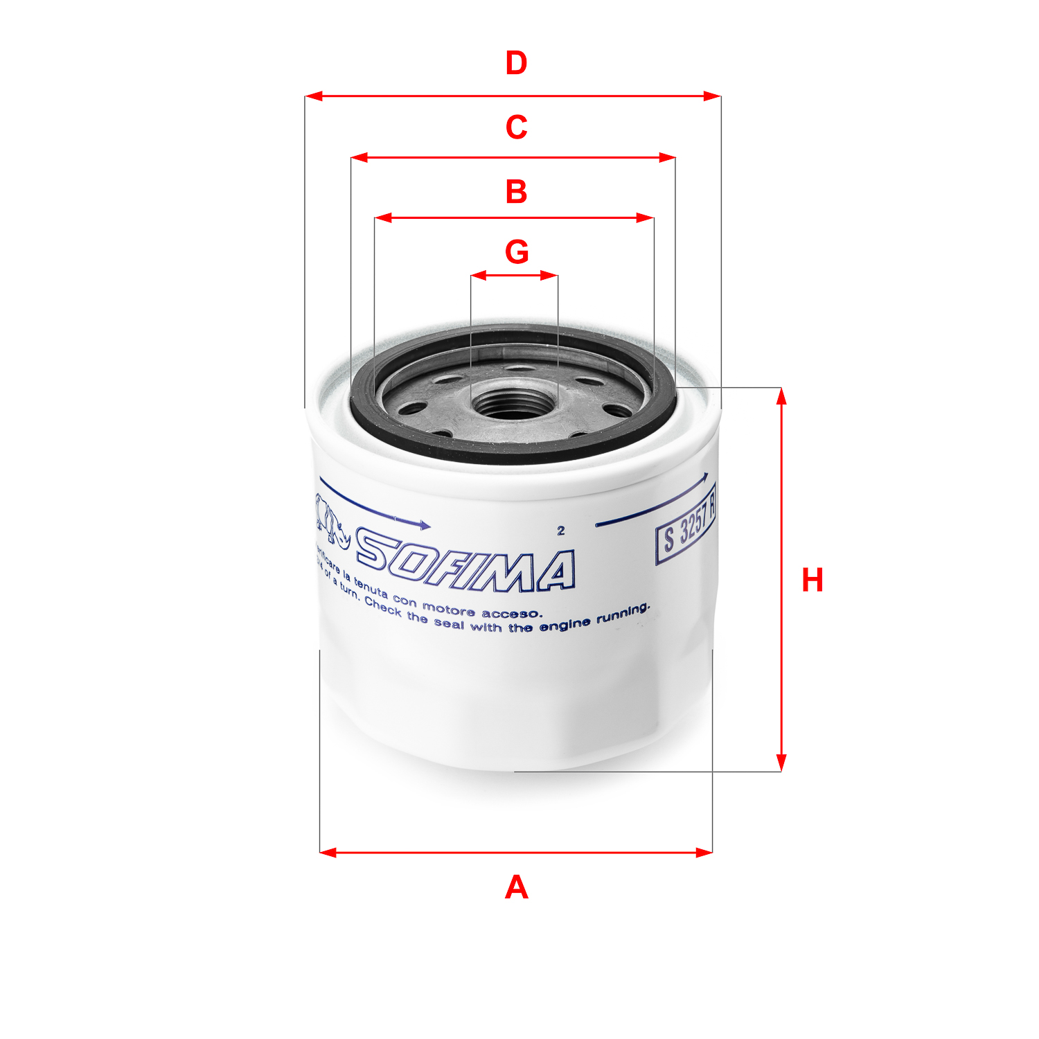Sofima Oliefilter S 3257 R