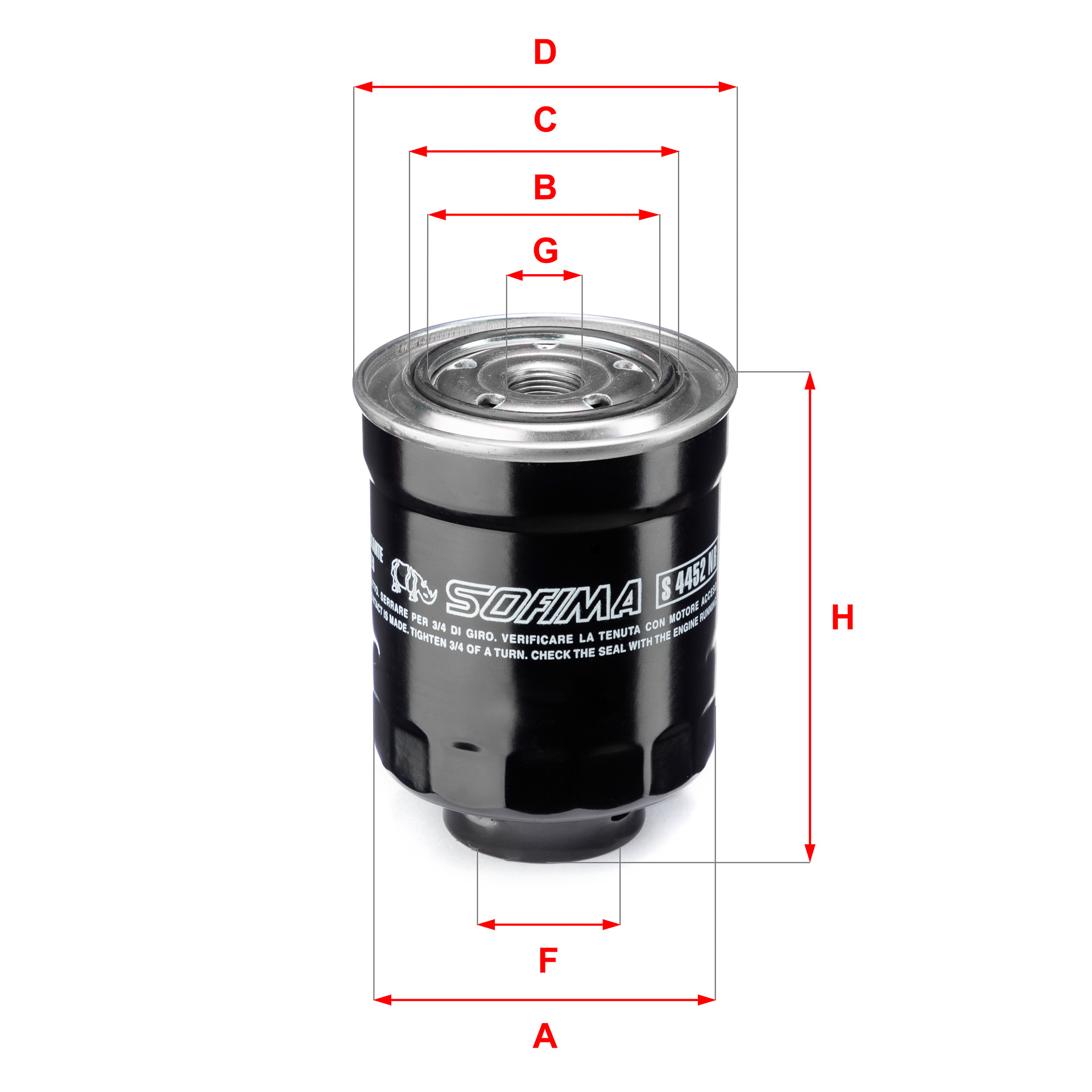 Sofima Brandstoffilter S 4452 NR