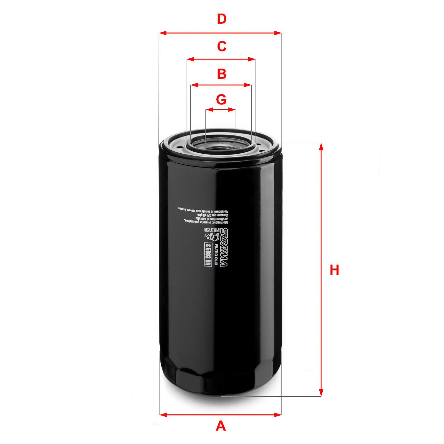 Sofima Oliefilter S 5003 DR