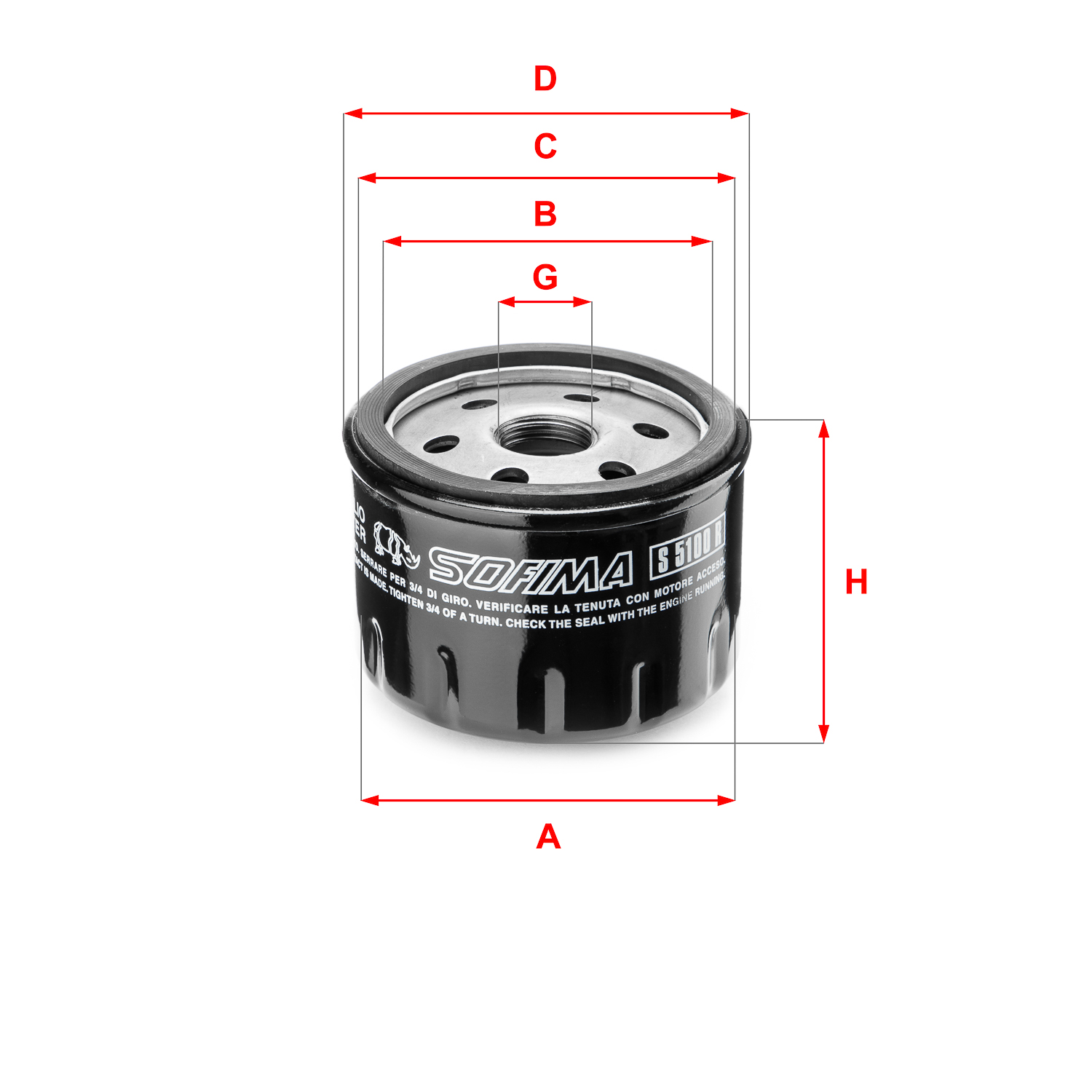 Sofima Oliefilter S 5100 R
