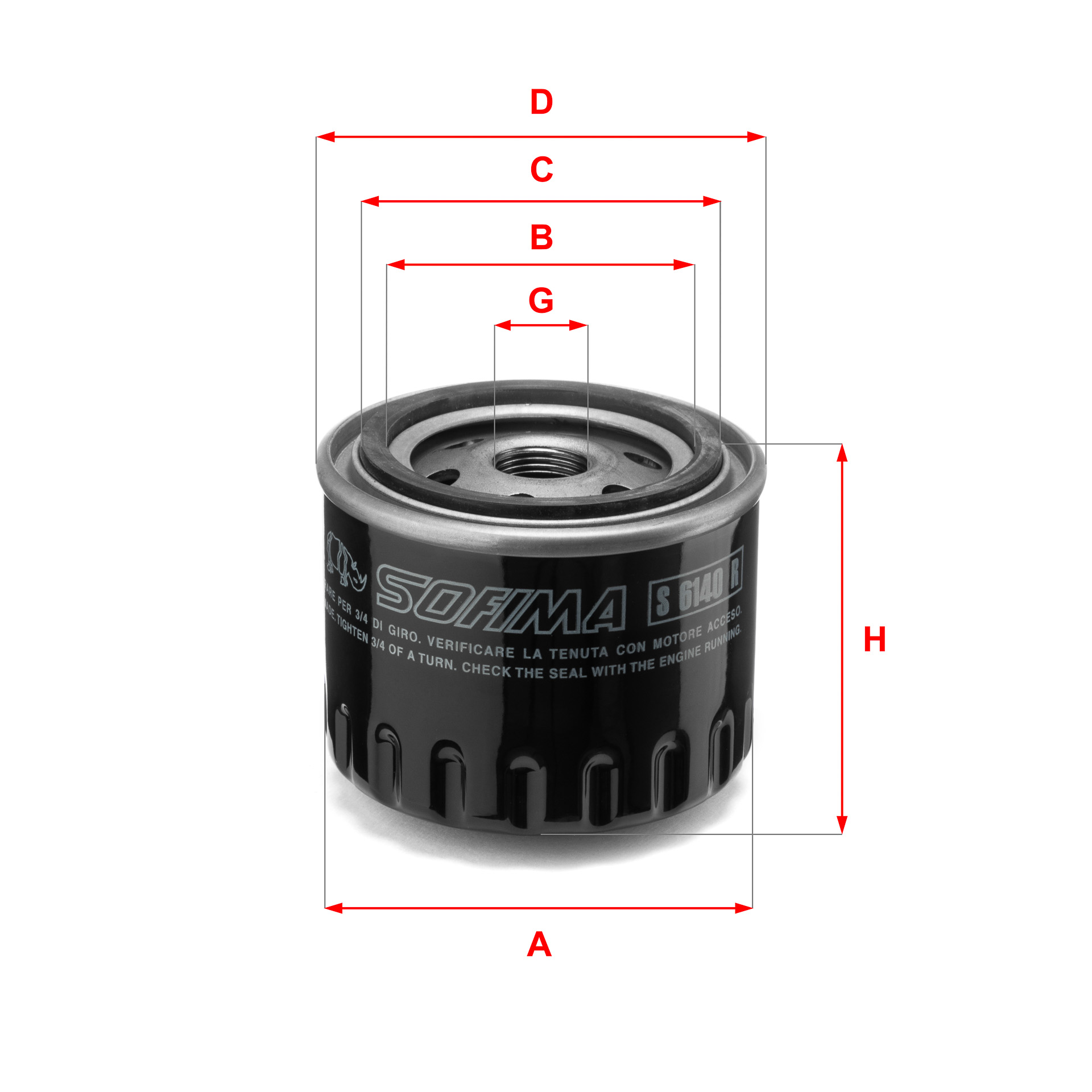 Sofima Oliefilter S 6140 R