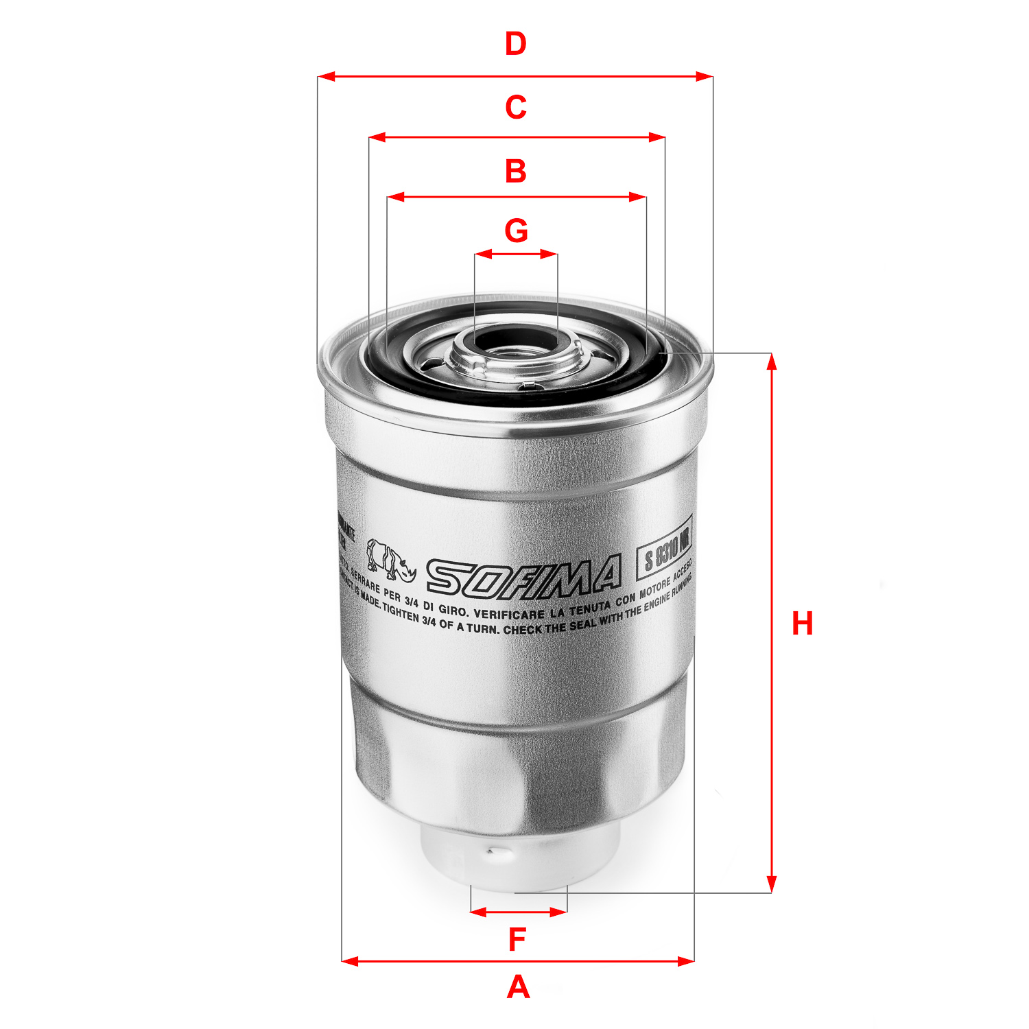 Sofima Brandstoffilter S 9310 NR