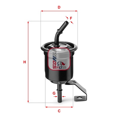 Sofima Brandstoffilter S 1A16 B