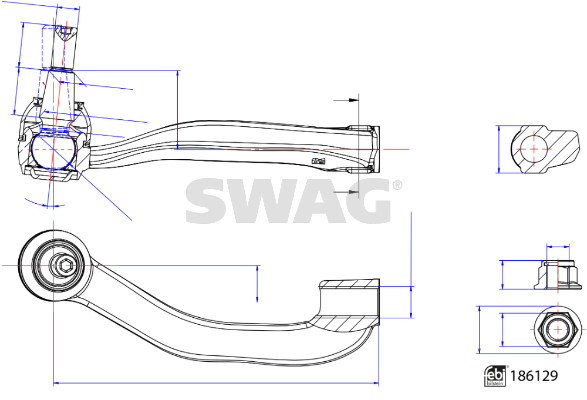 Swag Spoorstangeind / Stuurkogel 33 11 0259