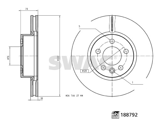 Swag Remschijf 33 11 0883