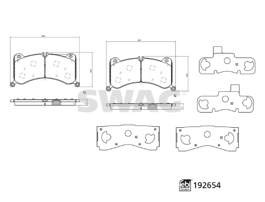 Swag Remblokkenset, schijfrem 33 11 0917