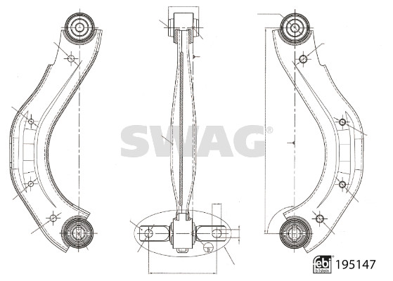 Swag Draagarm, wielophanging 33 11 1956