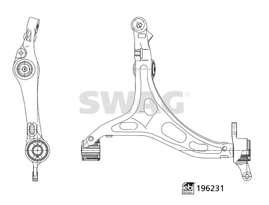 Swag Draagarm, wielophanging 33 11 2068