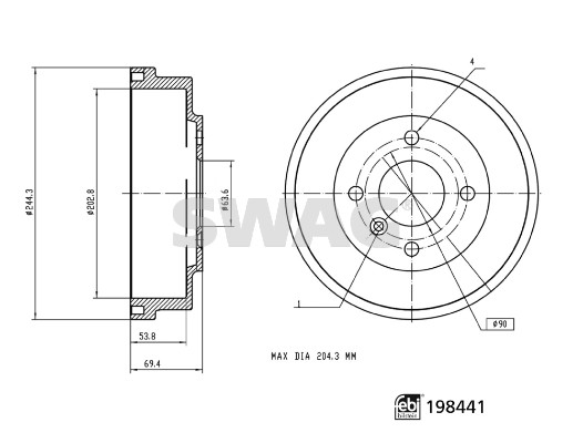 Swag Remtrommel 33 11 3016