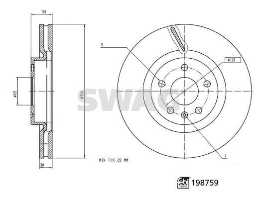 Swag Remschijf 33 11 3132