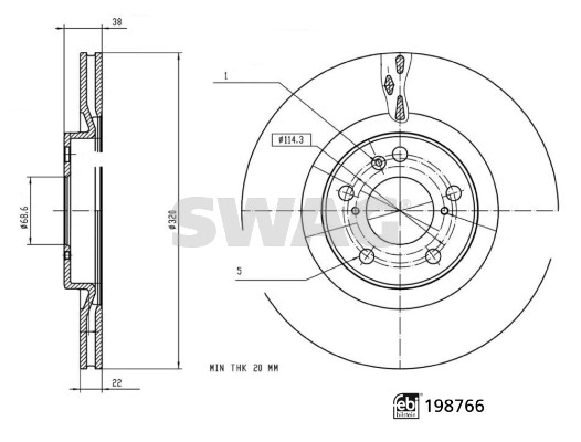 Swag Remschijf 33 11 3142