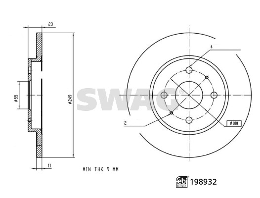 Swag Remschijf 33 11 3208